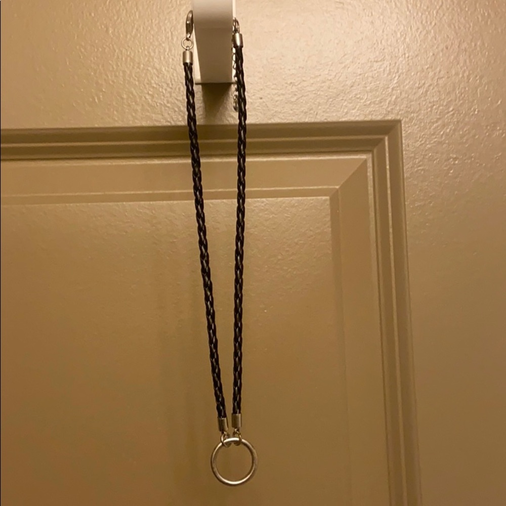 Black hoop necklace